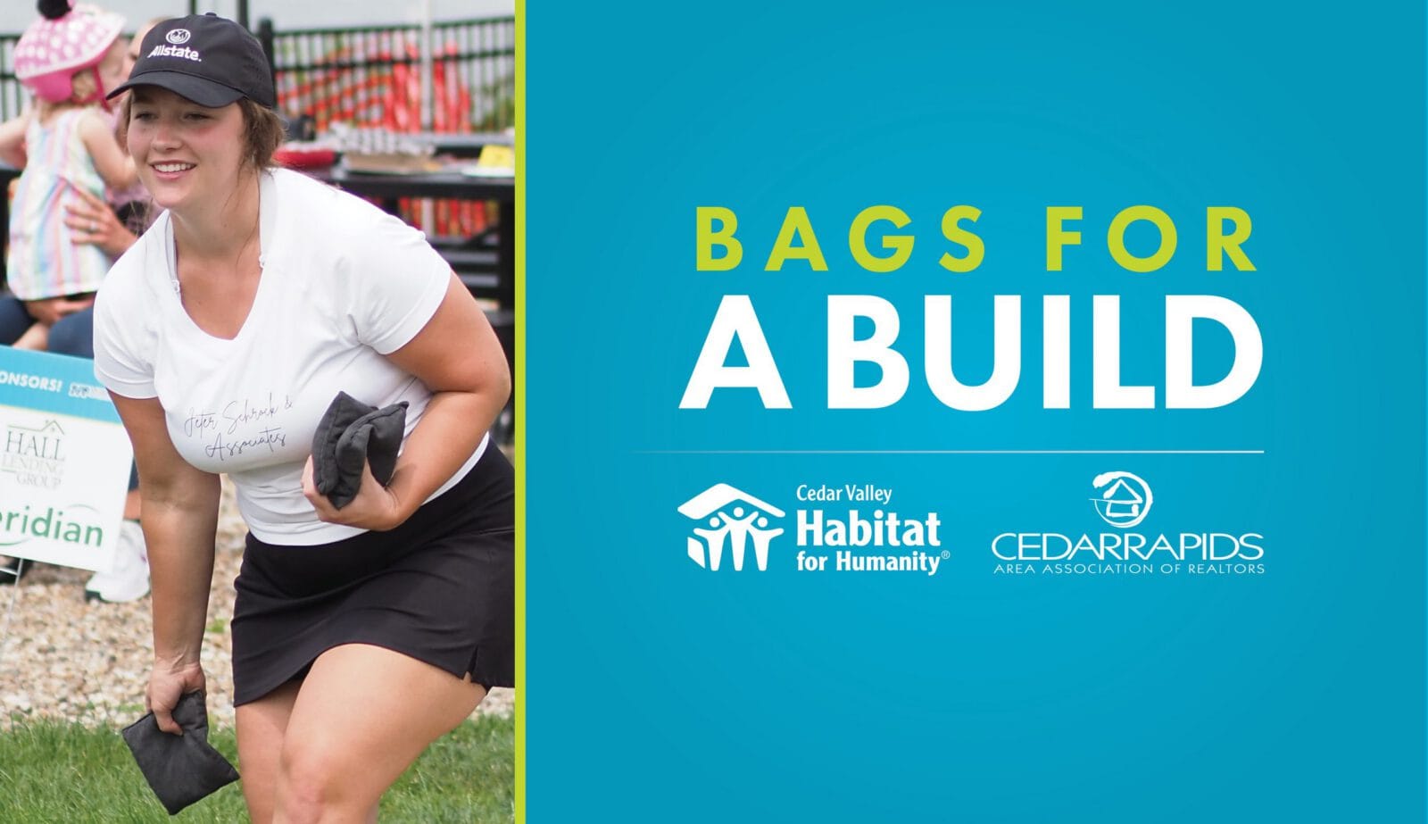 Woman participating in the Bags for a Build fundraising event