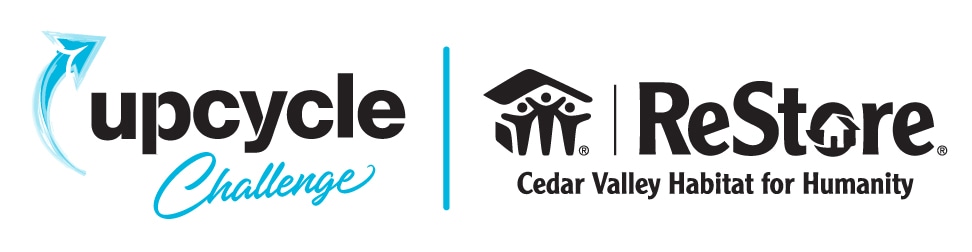 Upcycle Challenge and Cedar Valley Habitat for Humanity ReStore logos